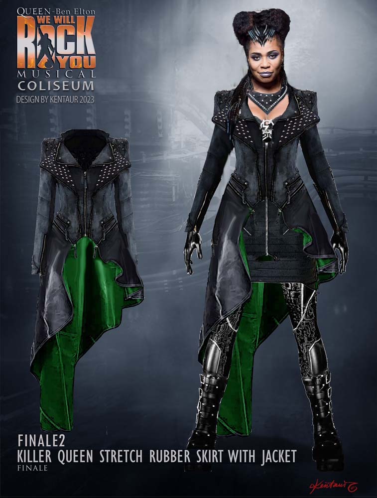 BE KILLER QUEEN No1 FINALE STRETCH SKIRT WITH JACKET AND CROWN No1